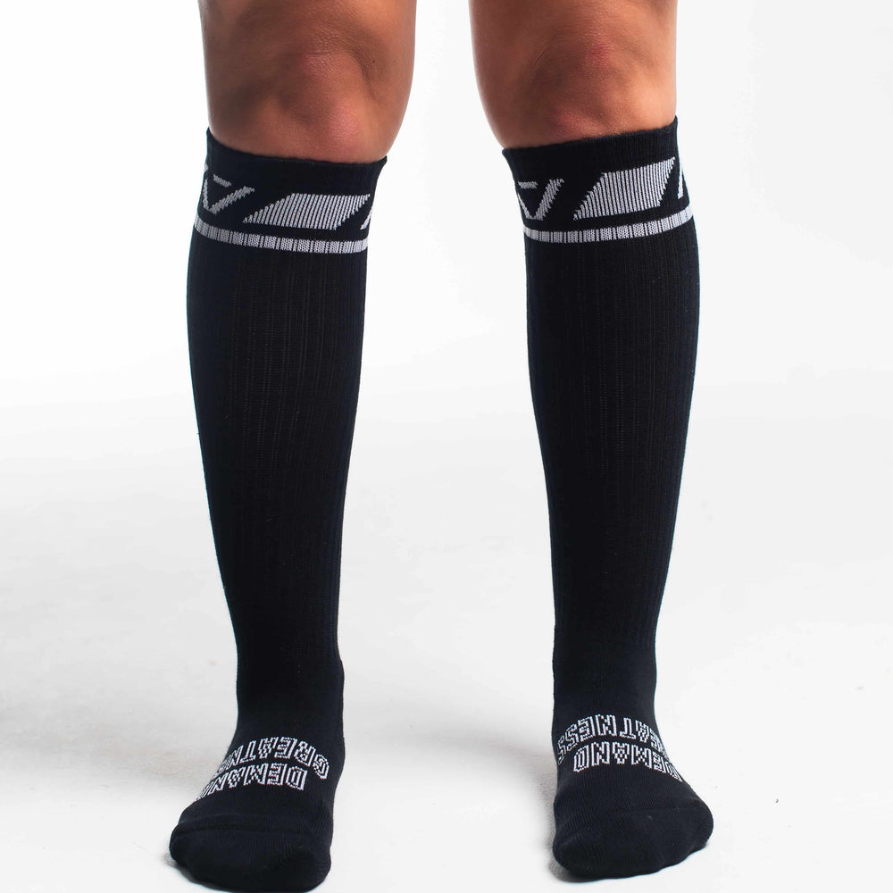 Calcetas para powerlifting negras con blanco