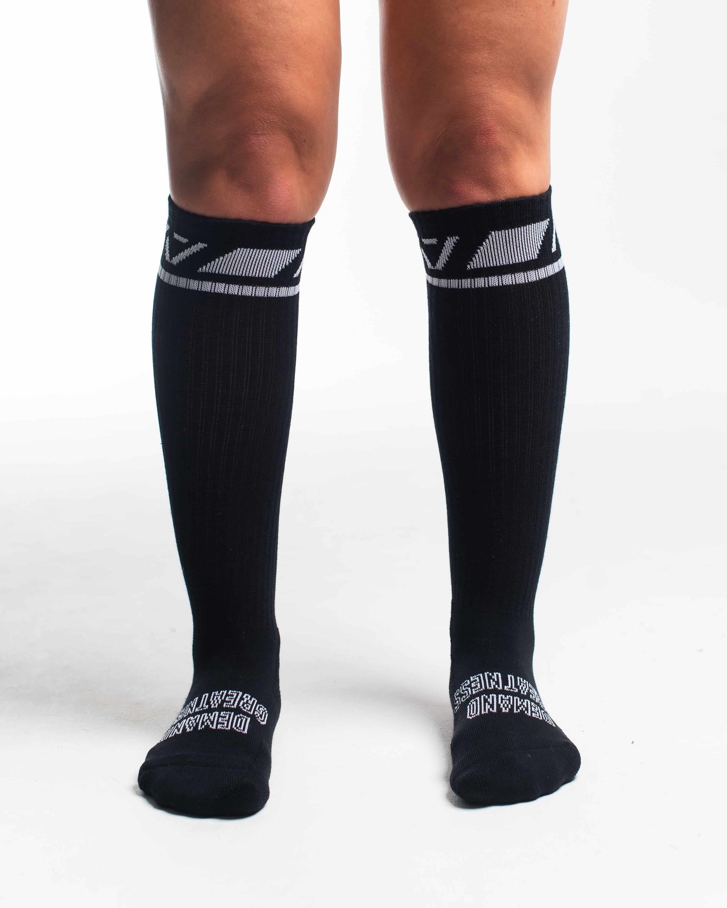 Calcetas para powerlifting negras con blanco