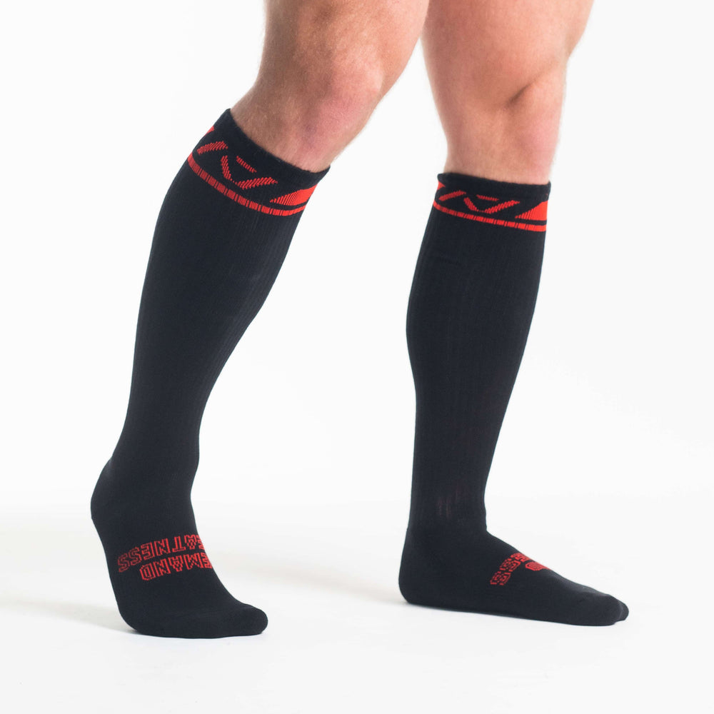 Calcetas de powerlifting A7 con protección para espinillas y diseño llamativo