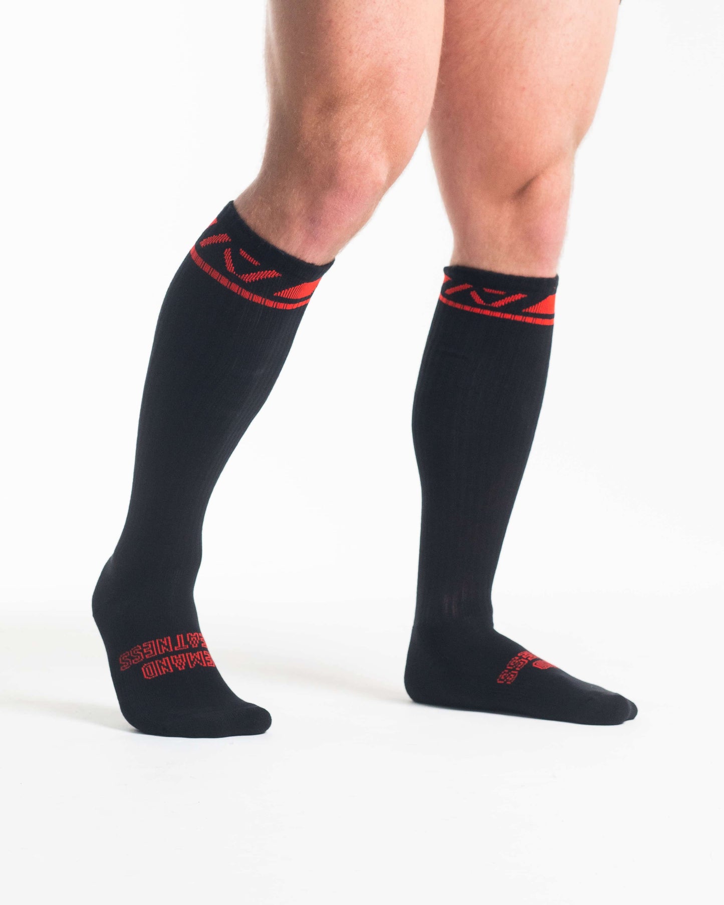 Calcetas de powerlifting A7 con protección para espinillas y diseño llamativo