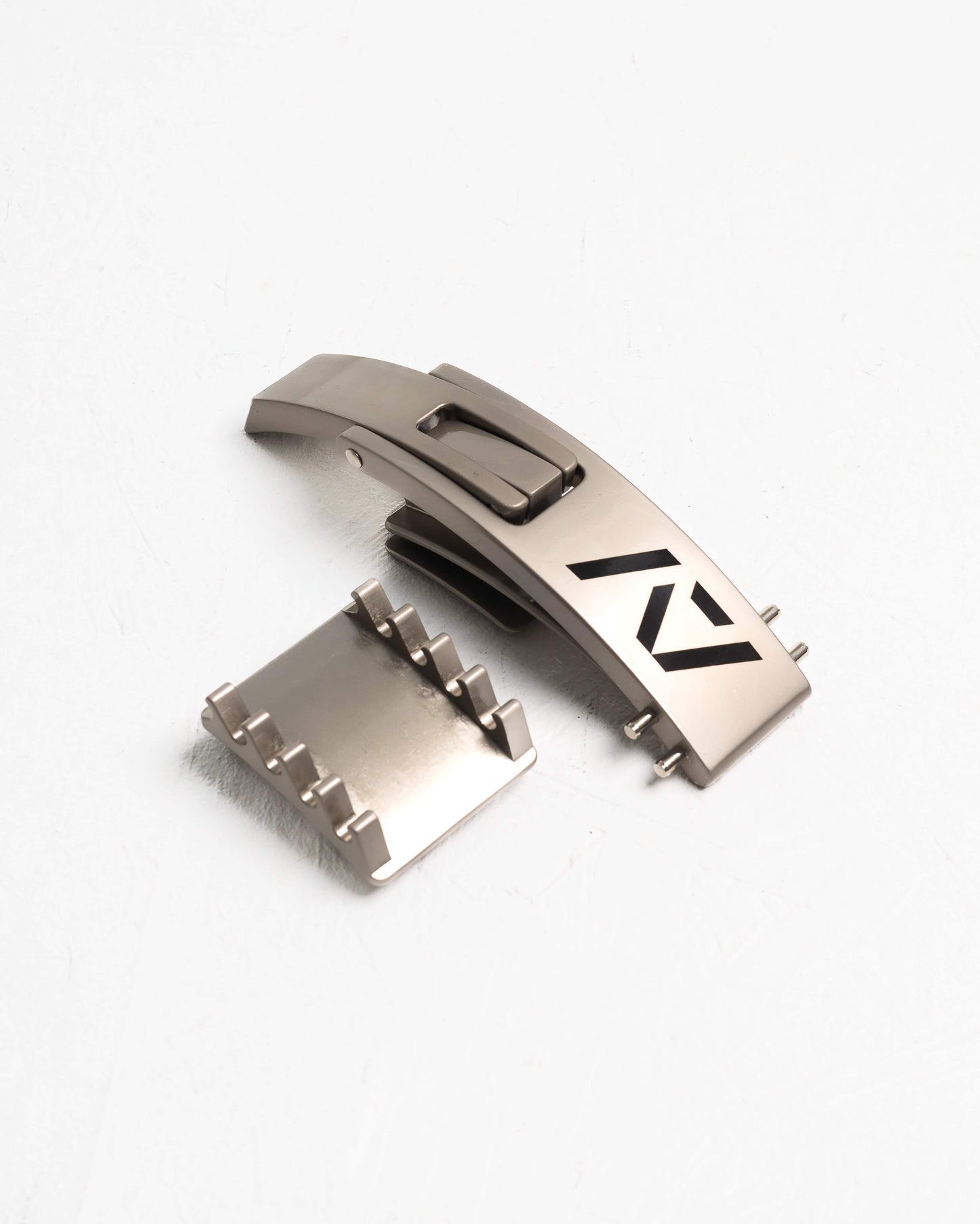 Hebilla para cinturon de powerlifting silver