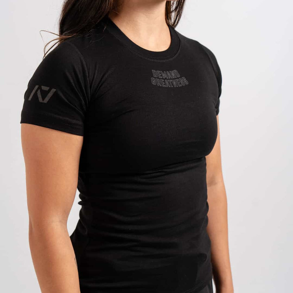 Playera para entrenamiento o competencia A7 negra con gris