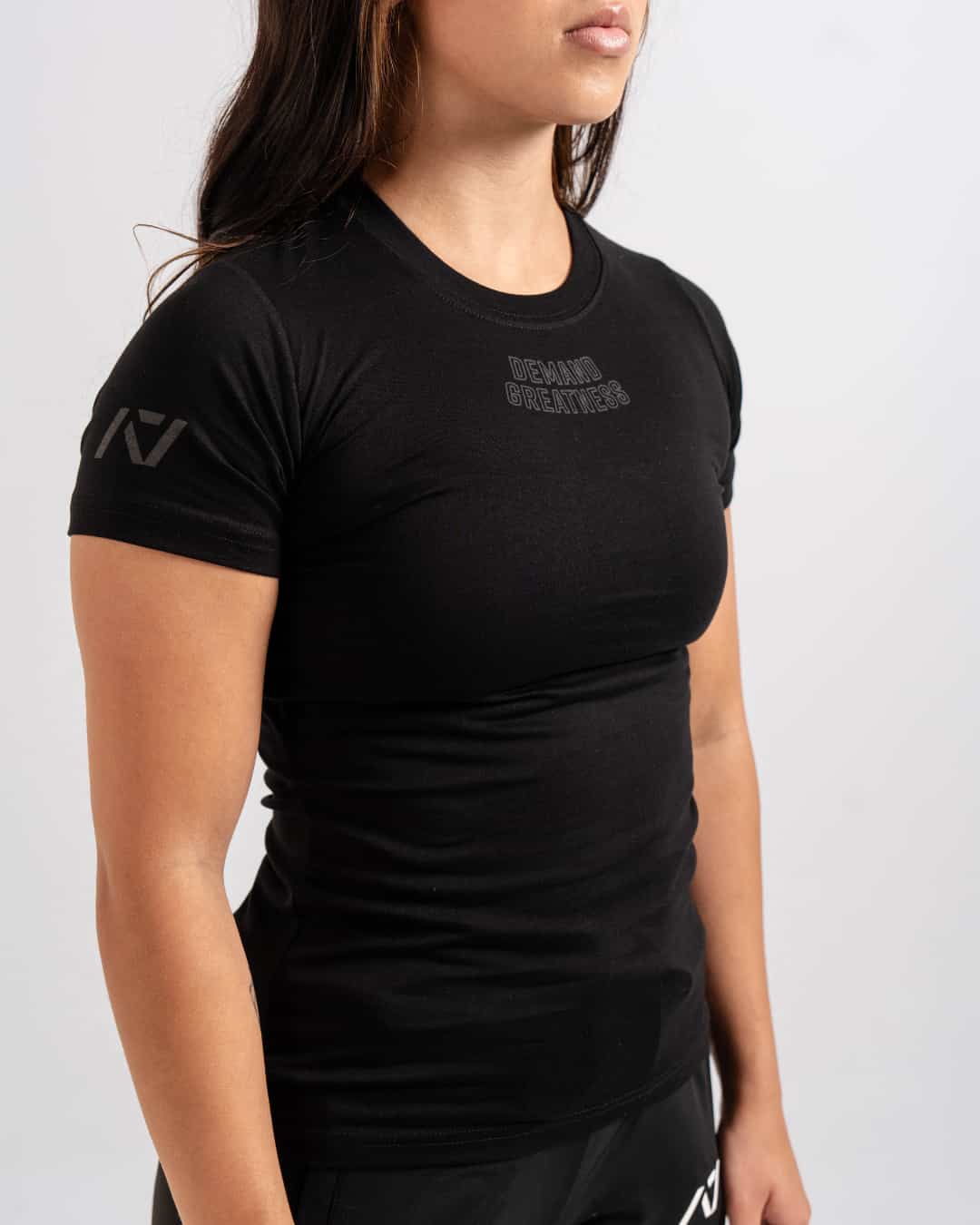 Playera para entrenamiento o competencia A7 negra con gris
