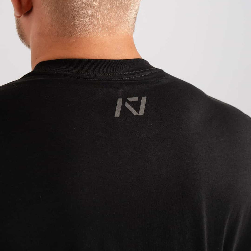 Playera para competencia de powerlifting negra A7