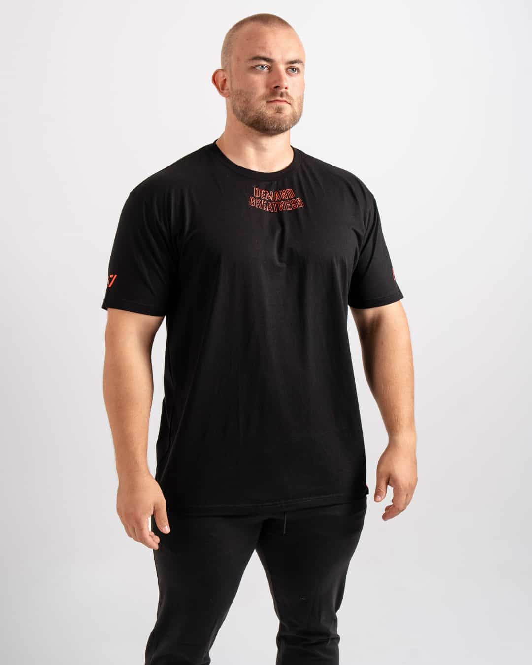 Playera para usar debajo de singlet A7 negra con rojo