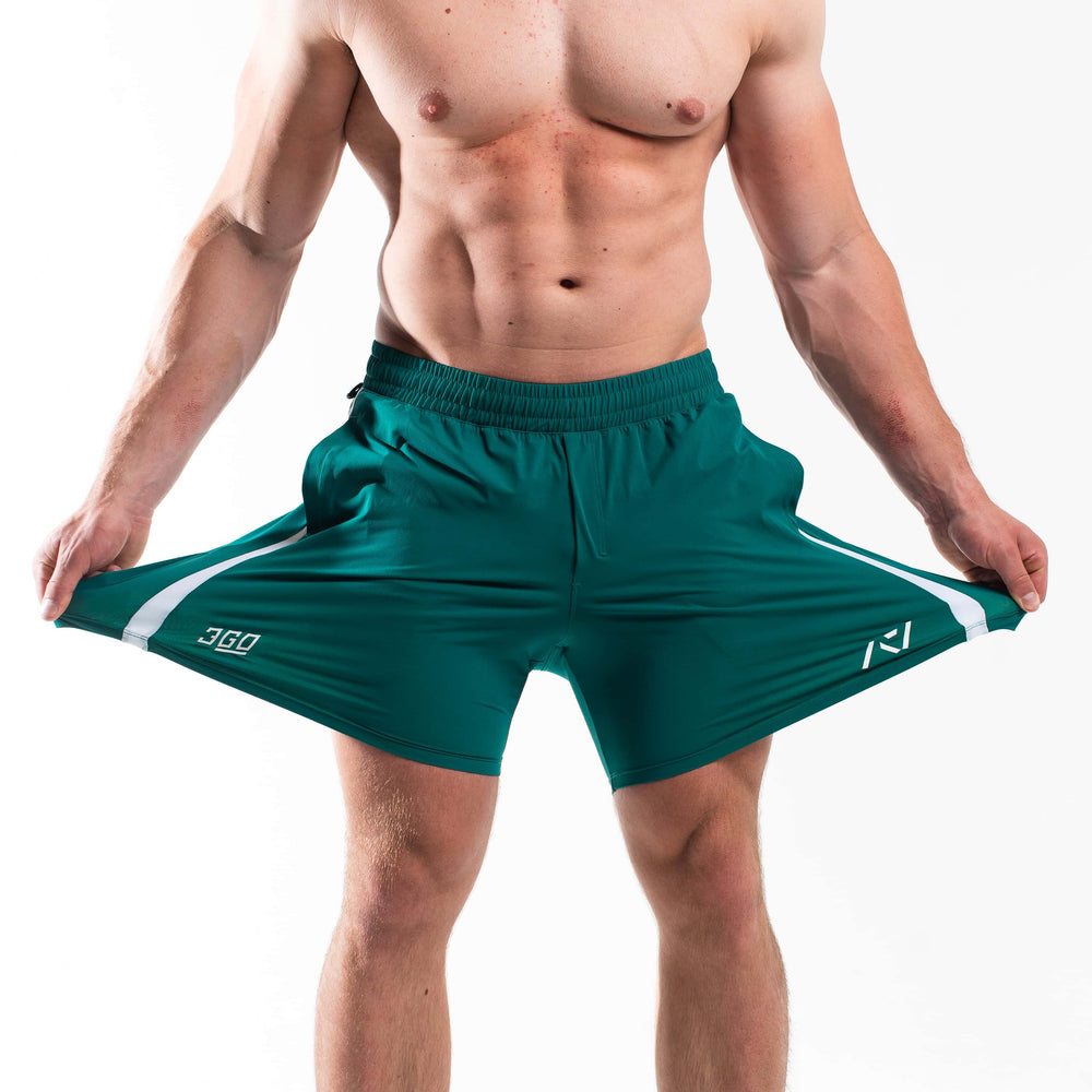 Short A7 360GO 1Z color verde Emerald Forás, cómodo y elástico