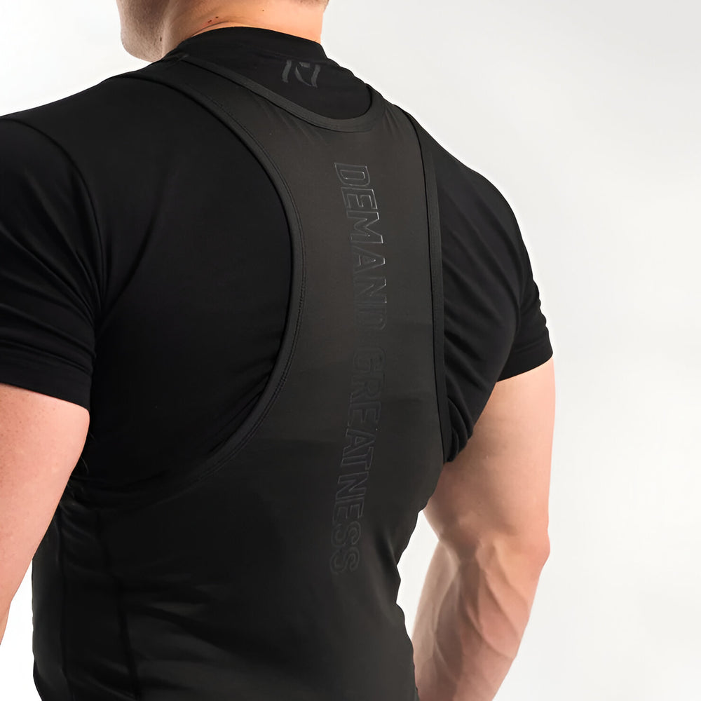 Singlet A7 Luno para hombre color negro, ajuste firme para powerlifting