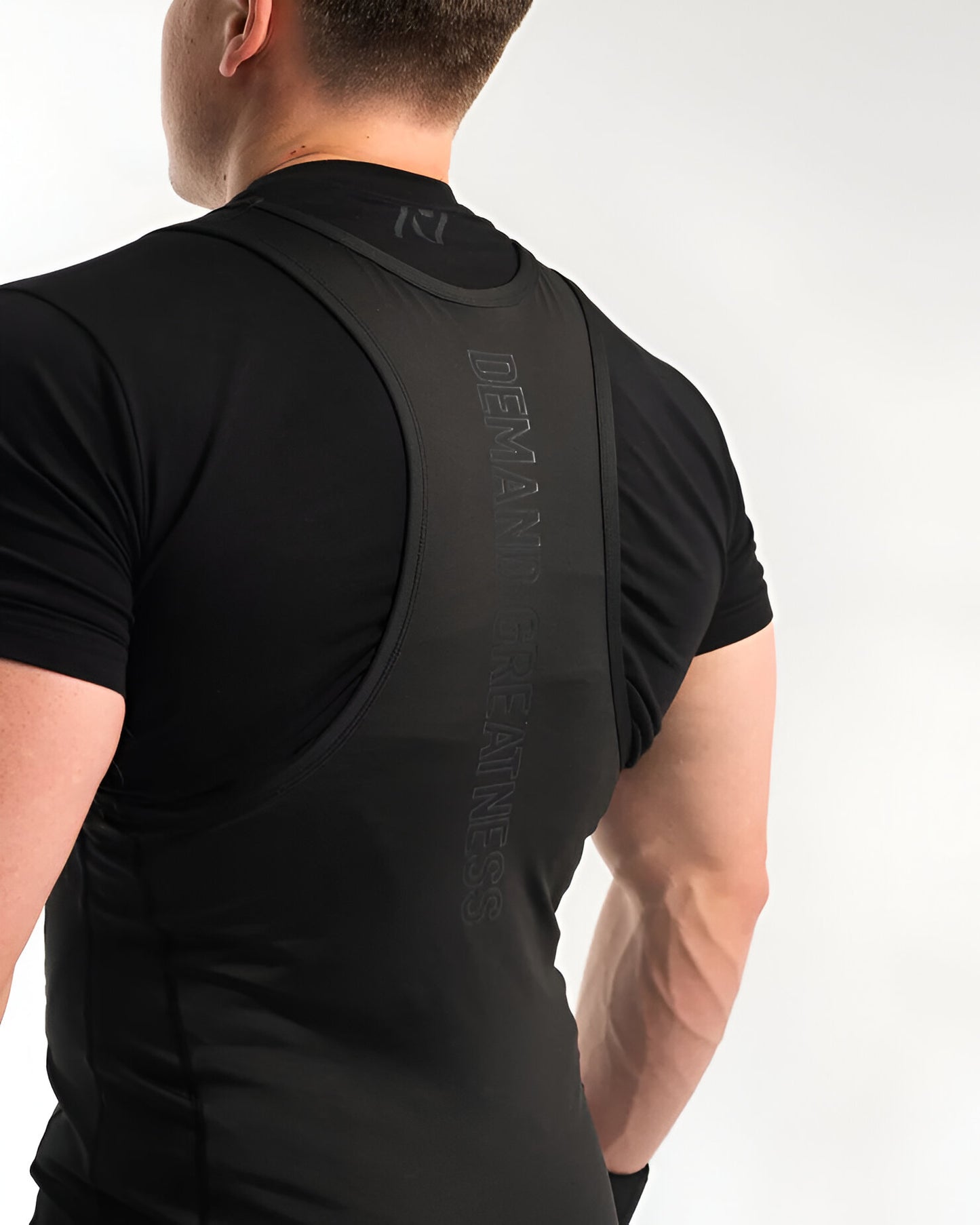 Singlet A7 Luno para hombre color negro, ajuste firme para powerlifting