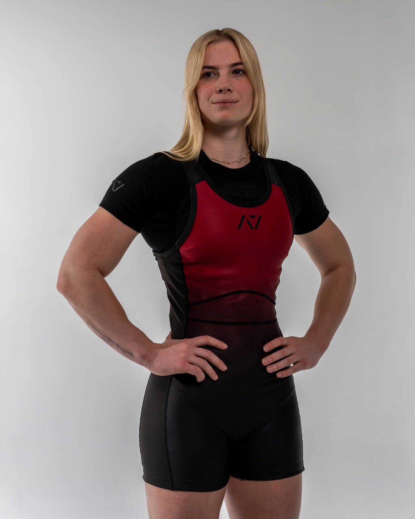 Singlet A7 mujer Rojo con desvanecido negro