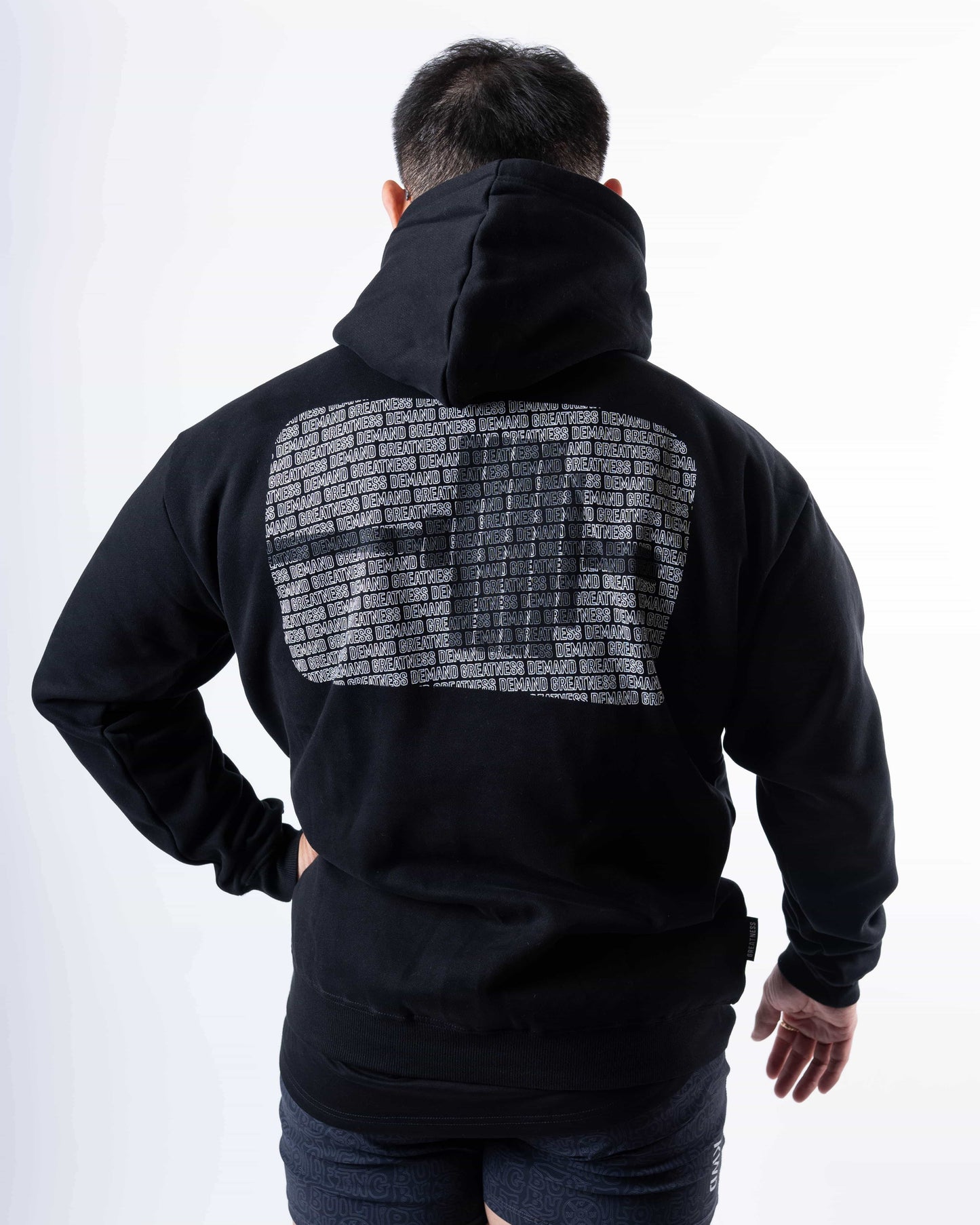 Sudadera con diseño en la espalda A7 negra 