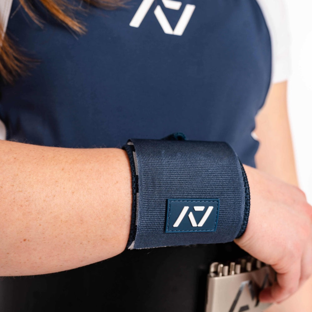 Zebra Wrist Wraps A7 soporte técnico ajustable en color azul