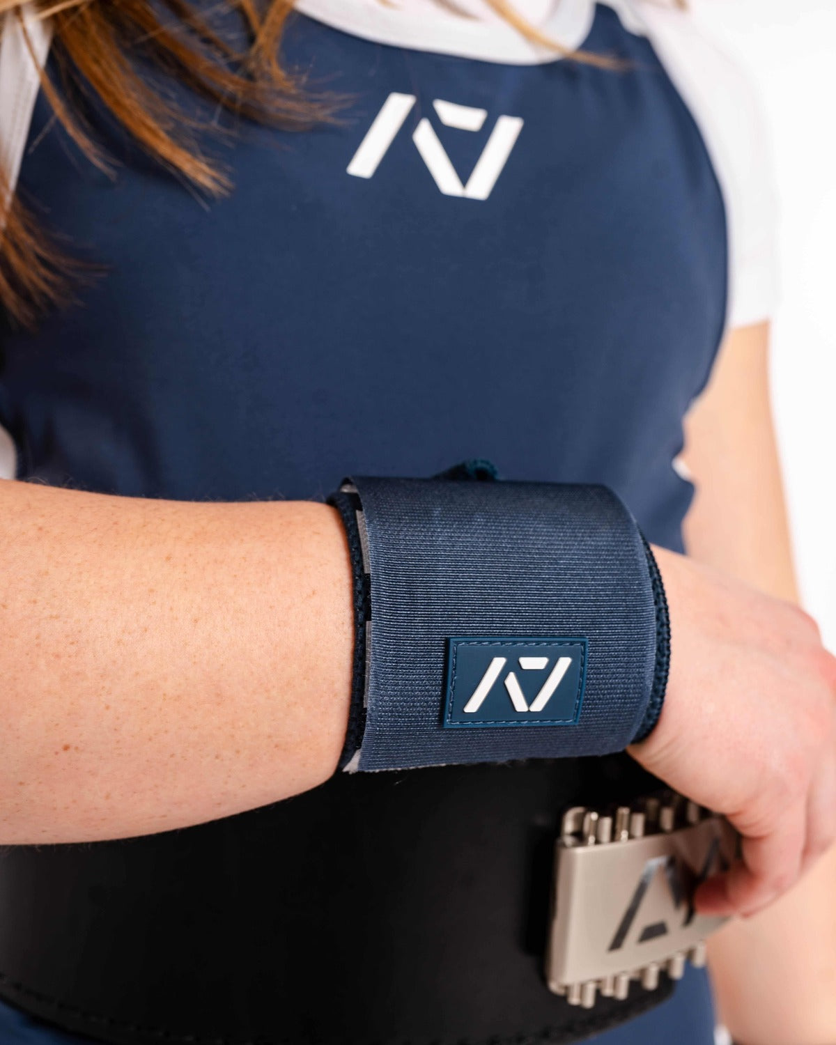 Zebra Wrist Wraps A7 soporte técnico ajustable en color azul