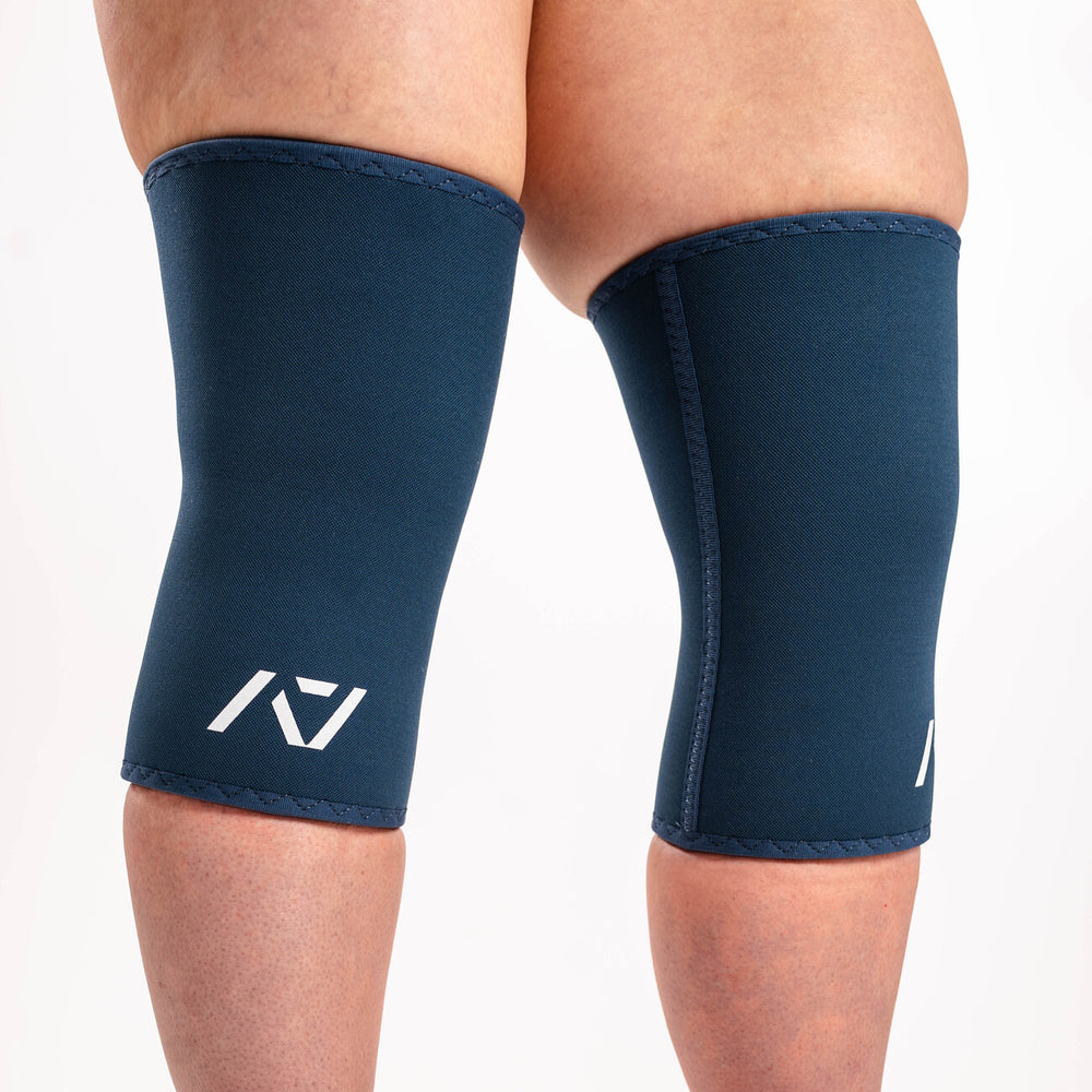 Knee Sleeves azul marino compresion maxima para powerlifting
