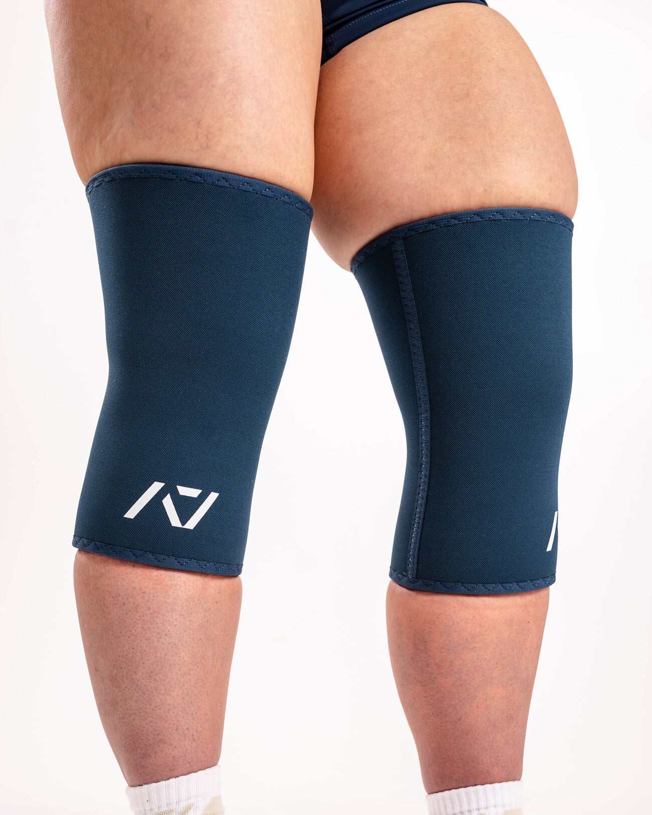 Knee Sleeves azul marino compresion maxima para powerlifting