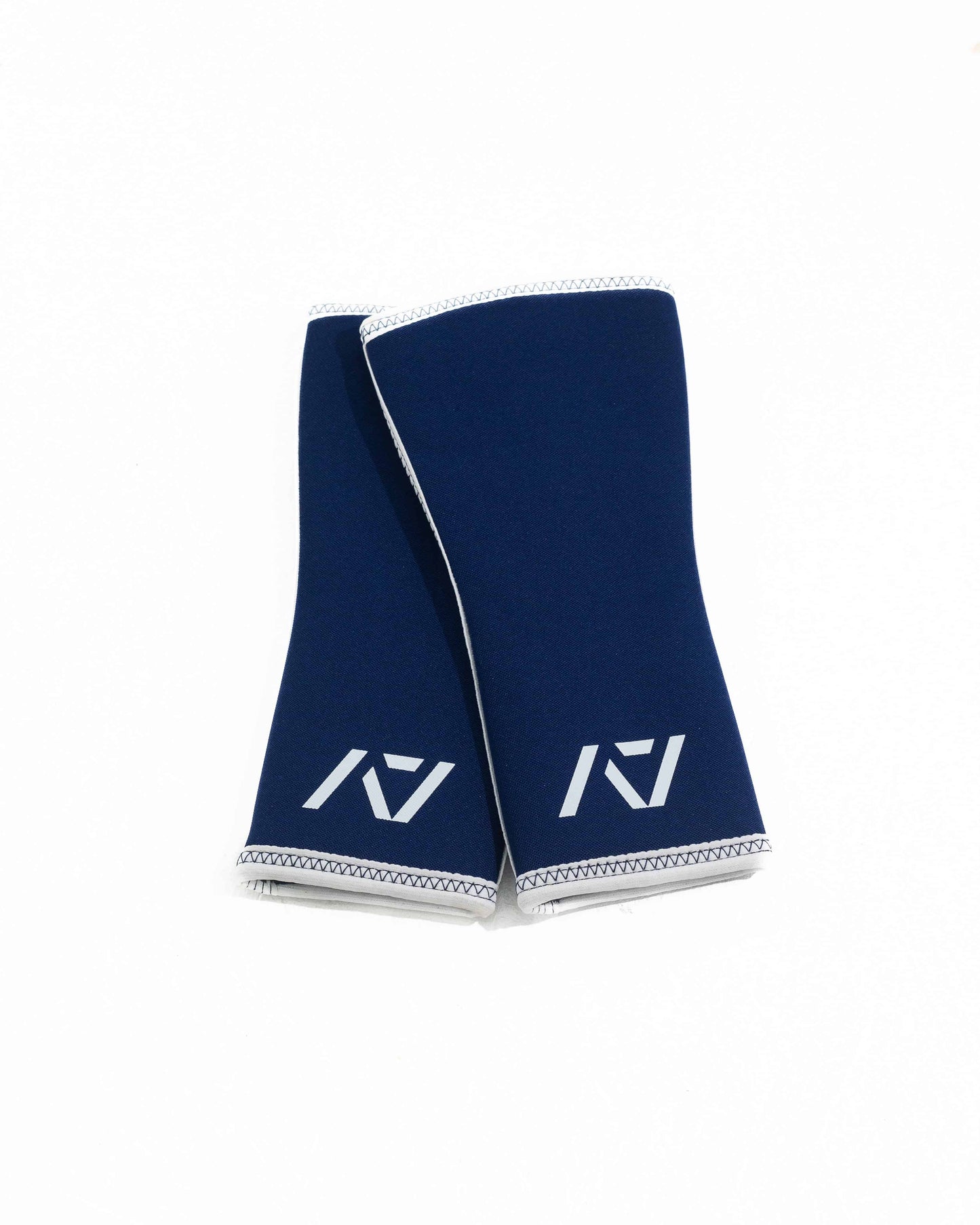 Rodilleras para entrenamiento powerlifting A7 azul con blanco