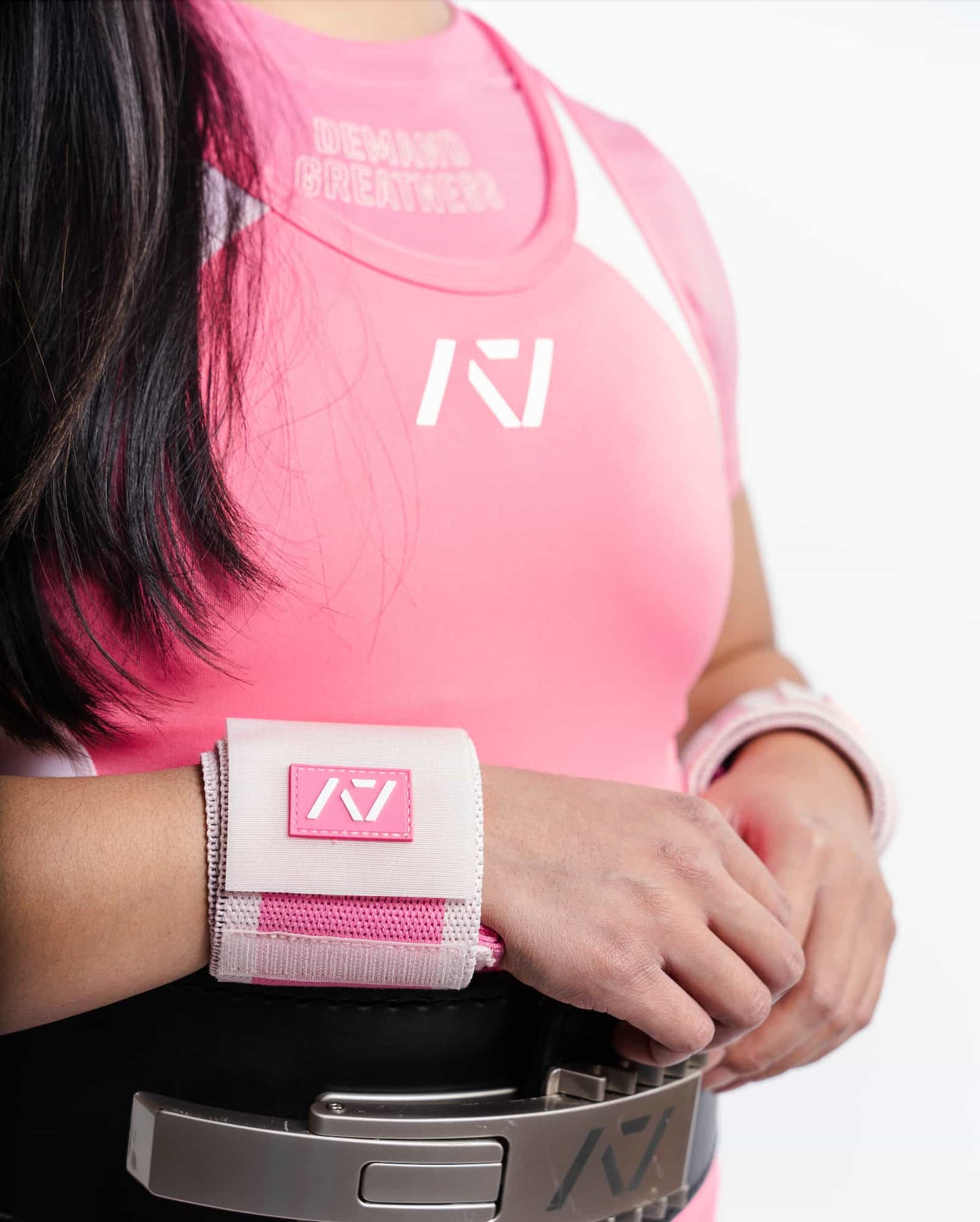 A7 wrist wraps Roseite para soporte en press de banca