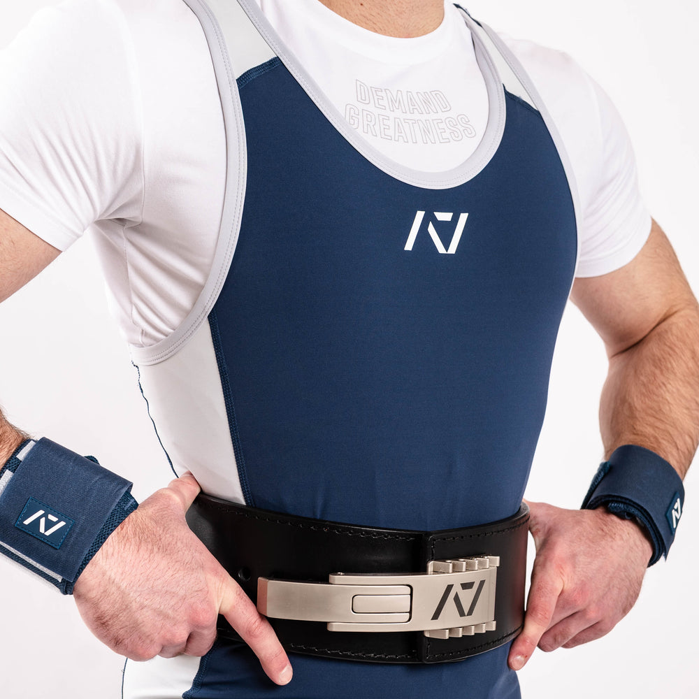 Singlet premium para powerlifting azul A7