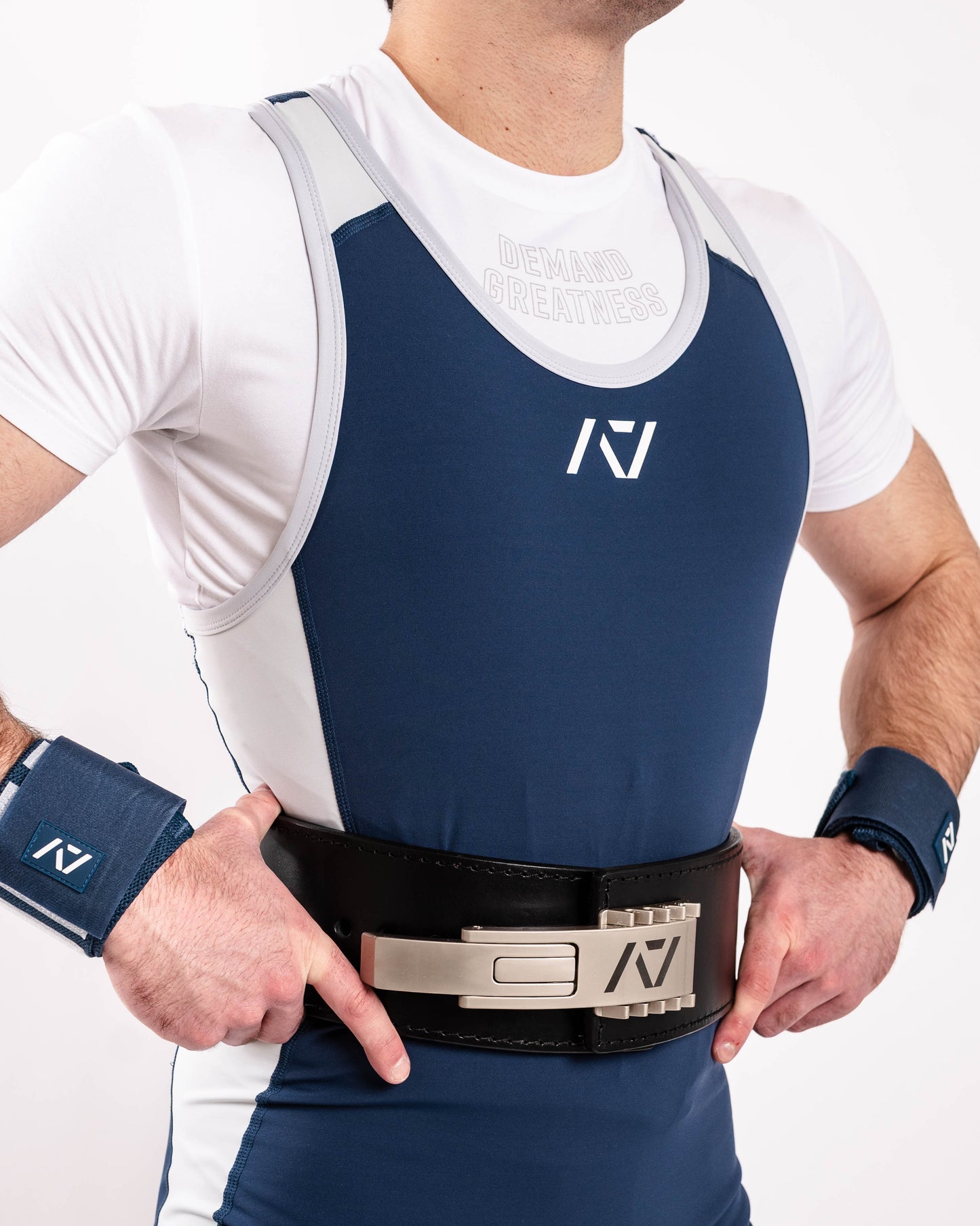 Singlet premium para powerlifting azul A7