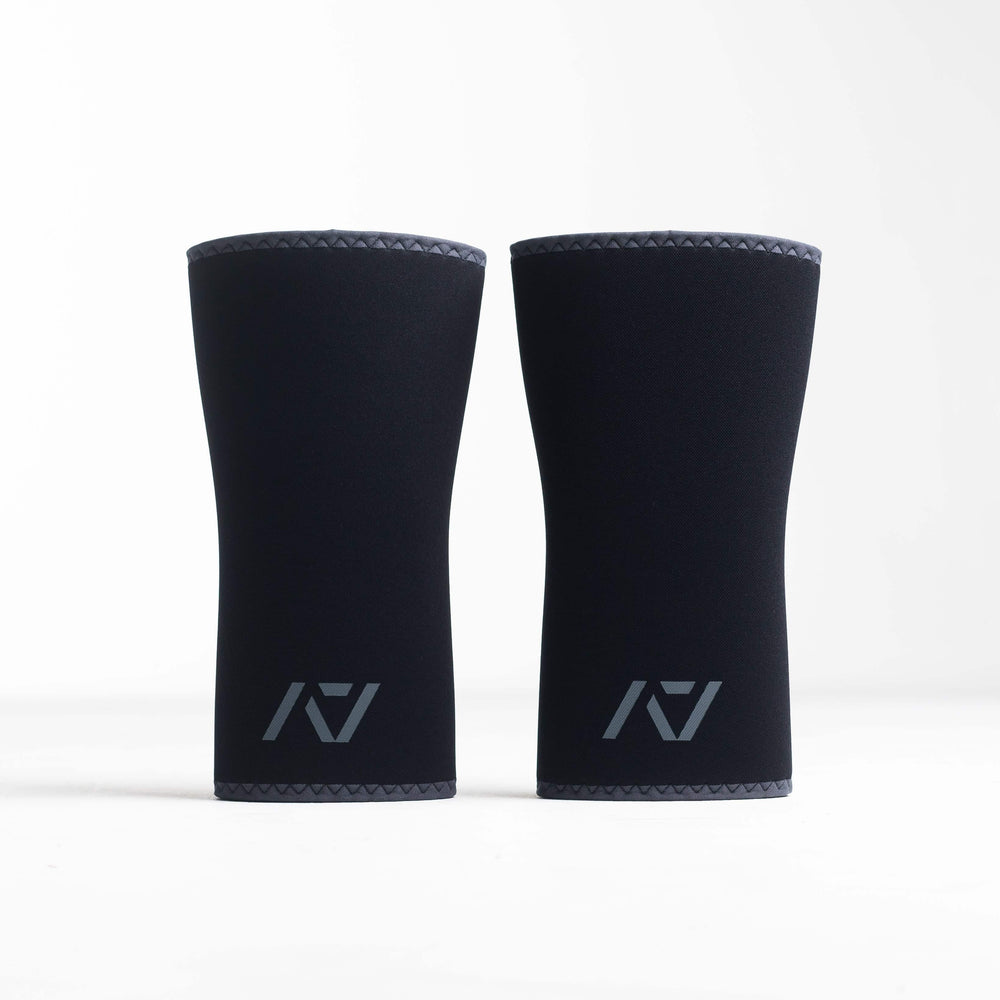 Knee sleeves A7 ultra rígidas para powerlifting, aprobadas por IPF