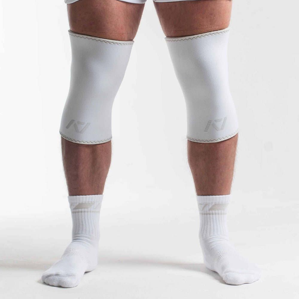 Rodilleras STIFF A7 aprobadas por IPF en color blanco