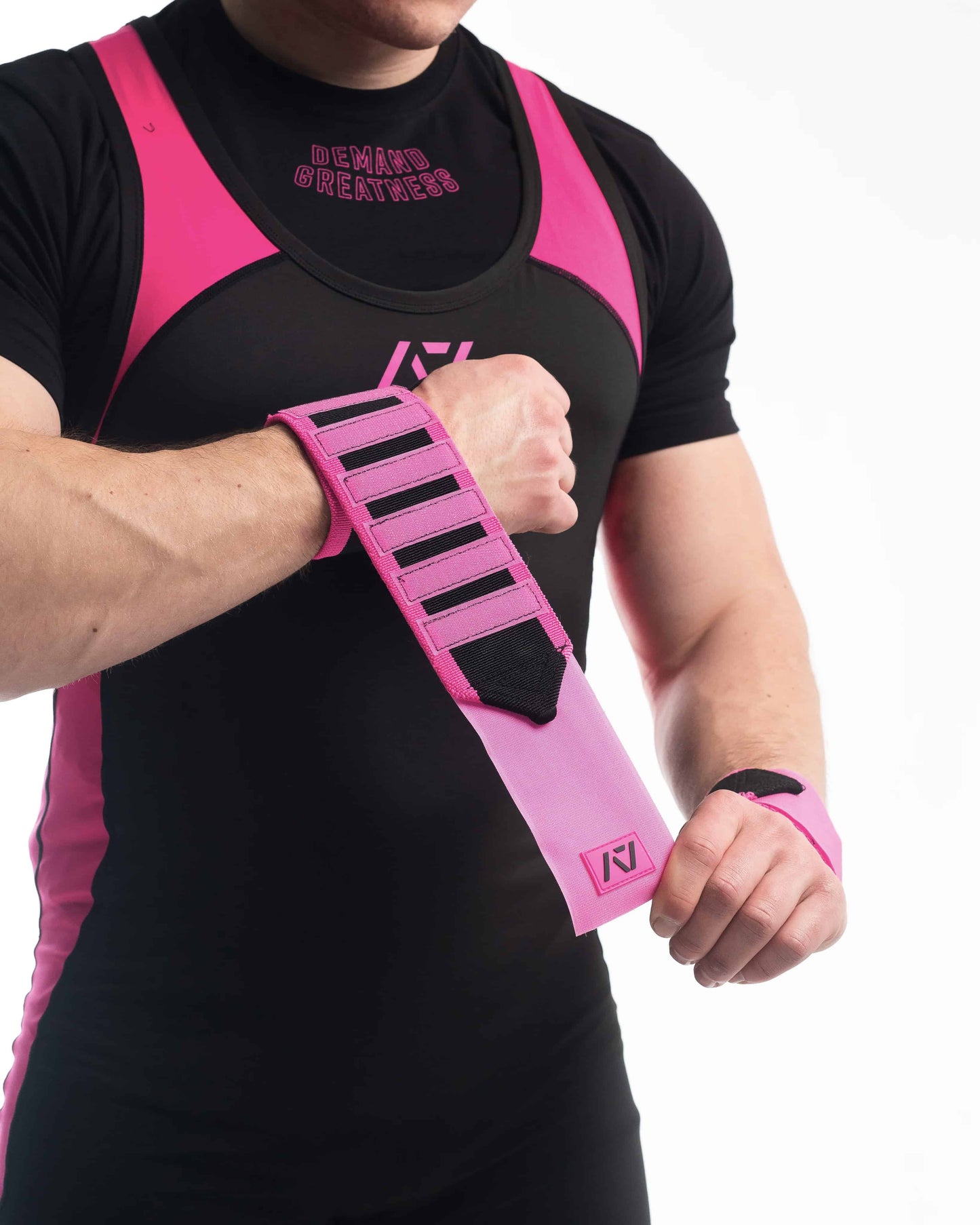 uñequeras A7 Zebra Flamingo IPF Approved para powerlifting